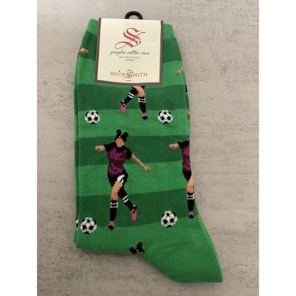 Socksmith Graphic Cotton Crew Socks (Soccer Star) W Onesize (9-11) - Picture 1 of 2